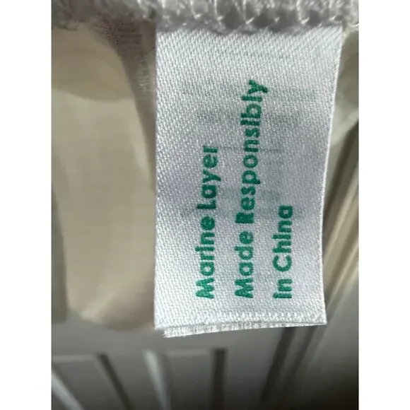 Marine Layer Womens Tank Top Size L Large White Retro Striped Sleeveless EUC - Picture 3 of 5